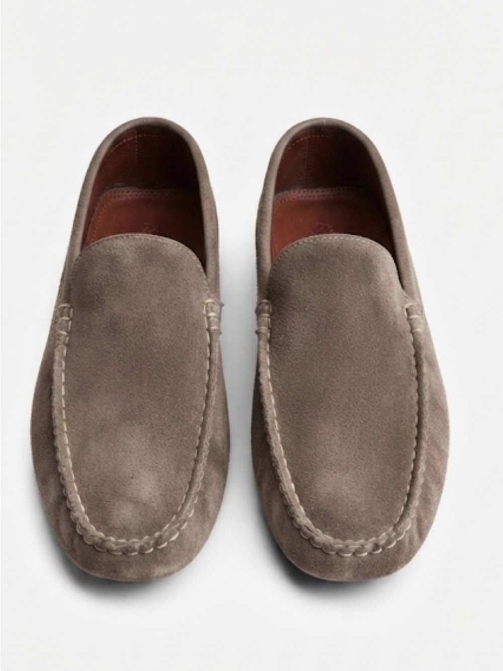 Allen Edmonds Irvine Brown Suede Driving Loafers Shoes Mens 11 M Made in USA